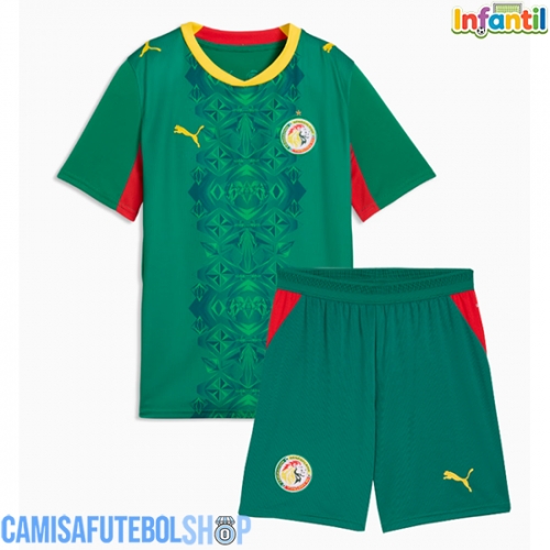 Camisa de time de futebol Senegal Replicas 2º Equipamento Infantil Mundo 2026 Manga Curta (+ Calças curtas)